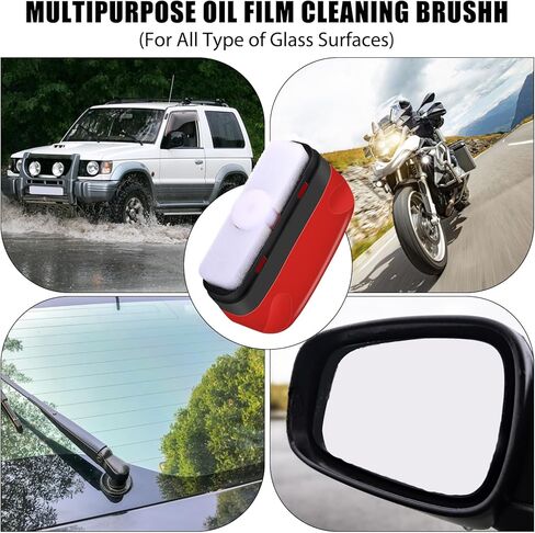 فرشاة تنظيف فيلم زيت السيارات، قطعتان من فرش لوحة تنظيف زجاج السيارة الأوتوماتيكية المقاومة للمطر والضباب قابلة لإعادة الاستخدام للزجاج الأمامي، فرشاة تنظيف فيلم زيت السيارات من قطعة واحدة لنوافذ السيارة in Kuwait