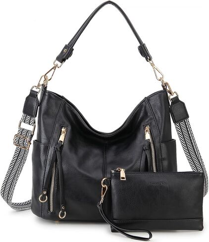 Chase Chic Hobo Bag for Women, PU Ladies Purse Handbags Trendy Crossbody Shoulder Bucket Bag for Work,Travel in Kuwait