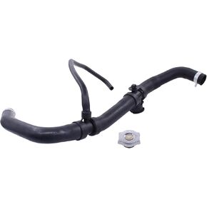 MOTOKU Molded Upper Radiator Coolant Hose with Cap Assembly for Dodge Caliber 2007-2010 for Jeep Patriot Compass 2007-2017 w/Automatic CVT Trans