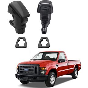 7C3Z-17603-A Premium Wiper Nozzles Fit for 2008 2009 2010 Ford Super Duty F250 F350 F450 F550 Windshield Washer Fluid Jet Nozzle | 2008 2009 2010 Super Duty Accessories | Easy to Install | 2 Pack