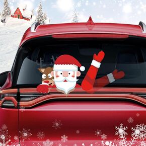 Christmas Grinch Rear Wiper Sticker, Reusable Rear Windshield Wiper Decal Waving Wiper Window Sticker Exterior Decoration Accessories for Car SUV Rear Wiper Blade (Grinch)
