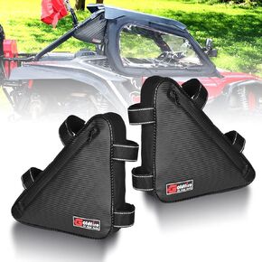 Goldfire Talon 1000 Accessories,UTV Talon Corner Storage Bags Side Pillar Tool Organizer Bags 1680D Water Resistant Fabric Gear Bag For Talon 1000R 1000X 1000X4 2019-2021(Black Piping)