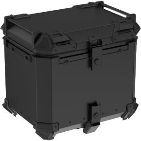 Motorcycle Top Case,55L Waterproof Motorcycle Rear Top Box,Aluminum Motorcycle Trunk with Dual-key Storage Carrier Case,Motorcycle Tail Bag Secure & Durable for Store Helmet and Luggage