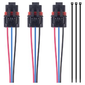 12Awg Pulse Plug Connector Pulse Bar Pigtail Connector Compatible with 2018 2019 2020 2021 Polaris Ranger XP 1000 RZR RS1 Pro General 1000 Pulse Plugs Bar Wire Harness (6 pcs)