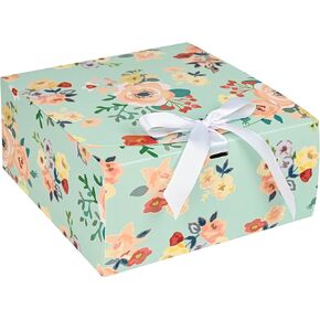 12 Pack Gray Cheetah Leopard Gift Boxes with Lid and Ribbons, Bridesmaid Proposal Boxes, Gift Wrapping Boxes for Wedding, Birthday, Anniversary, Pressents and Packaging for Small Business (8x8x4 Inches) (GRAY LEOPARD)