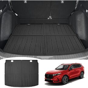 Cargo Mat Fit for 2023-2024 2025 Honda CRV Hybrid Accessories, Cargo Liner Trunk Mat All Weather Trunk Liner for Honda CR-V Accessories(Fit Upper Deck, Cargo Mat+Seat Back Cover)