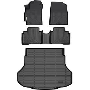 GINOWY- Floor Mats & Cargo Liner for Hyundai Elantra & Elantra N 2025 2024-2021丨TPE All Weather Car Mats for Elantra SE丨N Line丨Limited丨SEL丨GT丨GT-Line Car Accessories Mats