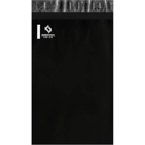 KKBESTPACK 6X9 Inch Poly Mailers Envelopes Self Sealing Shipping Mailers Bags (6 x 9 Pack of 200, Black)