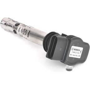 Bosch 0986221024 Ignition Coil - Compatible With Select Audi A4, A4 Quattro, A6 Quattro, Allroad Quattro, TT, TT Quattro; Volkswagen Beetle, Golf, Jetta, Passat - Single