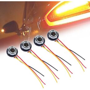 1157 LED Bulb Socket Holder, Automotive Plastic Waterproof Turn Signal Tail Light Brake Light Base Plug Connector, Car Accessories Pre-Wired Wiring Sockets Universal for All Cars, Pack of 4