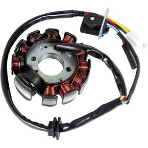 11 Pole Coils Magneto Stator Replacement for 150cc GY6 Scooter Engines with AC System