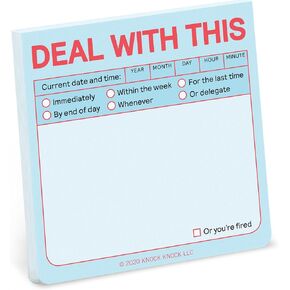 Knock Knock Deal with This Sticky Note (Pastel Version, 3 x 3-inches) (Pack of 1)