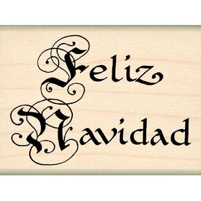 Stamps by Impression Feliz Navidad Christmas Rubber Stamp