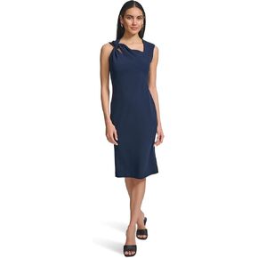 Calvin Klein Women's Scuba Crepe SLV Knot Sheath