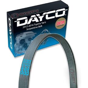 Dayco Water Pump Alternator AC Serpentine Belt compatible with Toyota Yaris 1.5L L4 2012-2018