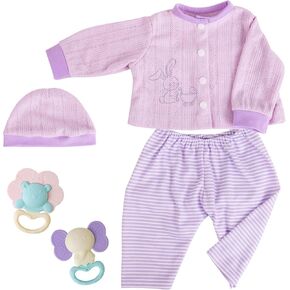 Aori Reborn Baby Dolls Clothes 20 inch Purple Clothing Set for 17-20 Inch Real Life Newborn Girl