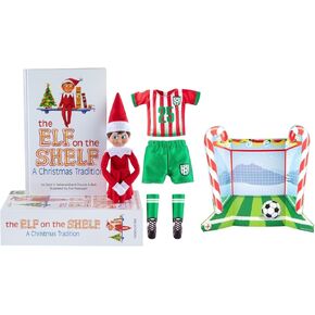 The Elf on the Shelf Christmas Tradition Box Set with Elf (Light Tone Boy), Story Book and North Pole Goal and Gear Claus Couture Accessory (Multi-Item Bundle)