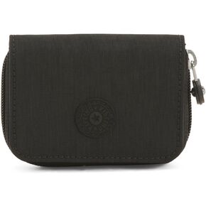 Kipling Womens Women's Tops Wallet, Compact, Practical, Nylon Travel Card Holder Small Wallet, Tonal Black, 3 L x 4 H 1 D US