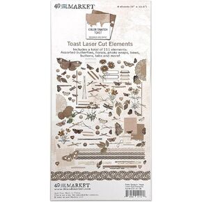 49 AND MARKET Color Swatch: Toast Laser Cut Outs-Elements, Multicolor