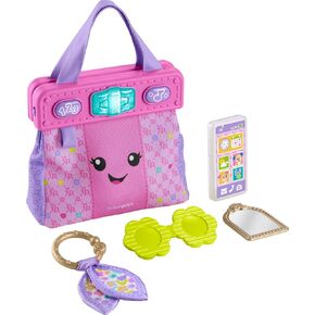 Fisher-Price Smart Purse Learning Toy with Lights Music and Smart Stages Educational Content for Babies and Toddlers, Pink​