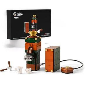 Nifeliz Double-Head Coffee Machine, Semi-Automatic Double-Ended Coffee Maker Building Block Kit, Classic Display Model Set and Chic Toy as Ideas for Adults (646 Pieces)