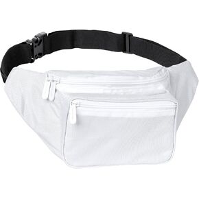 White Fanny Pack Belt Bag I Mens Fanny Packs for Women Fashionable - Crossbody Bag Bum bag Waist Bag Waist Pack - For Halloween costumes, for Hiking, Running, Travel, Waterproof and more