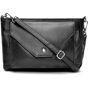LUXEORIA Genuine Leather Crossbody Bags for Women, Small Travel Purses, Mobile & Credit Card Pockets with Adjustable Strap