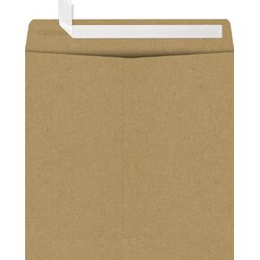 LUXPaper Square Invitation Envelopes | Peel & Press | 9" x 9" | Grocery Bag Brown | 70lb. Text | 50 Qty