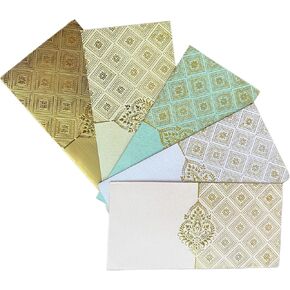 Decorative Envelopes Pack Of 50 - Multi Color Money Gift Envelopes For Cash, Fancy Envelopes Indian Money Envelope, Money Envelopes For Cash Gifts For Christmas, Diwali