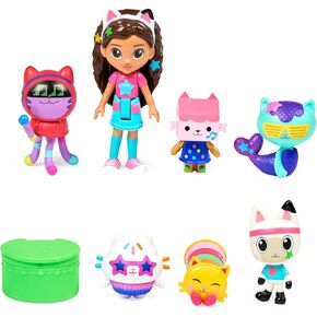 Gabby's Dollhouse, Dance Party Theme Figure Set with a Gabby Doll, 6 Cat Toy Figures and Accessory Kids Toys for Ages 3 and up!