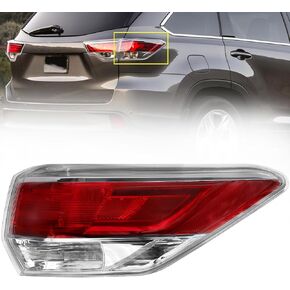 Tail Light Assembly Compatible with 2014 2015 2016 Toyota Highlander, Replacement for 815600E100 TO2804120 Rear Outer Brake Tail lamp Taillight Assembly Left Driver Side