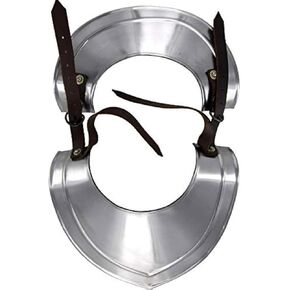 THOR INSTRUMENTS Armor Medieval 18 Gauge Steel Plate Armor Gorget Classic H Neck Protector SCA LARP Rustic Vintage Home Decor Gifts