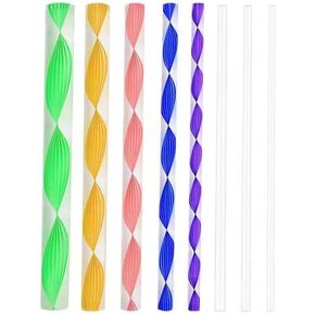 8 Pcs Colorful Acrylic Dowel Rods Cylinder Rods Clear Round Sticks Assorted Size Rods Mandala Dotting Tools for Painting Pottery Clay Ceramics and Pottery