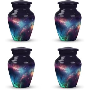 JAGASY Burial Urns for Adult Human Ashes - Small Urn for Ashes Keepsake - Mini Urns for Ashes Small - Cosmic Galaxy Urn - Small Urn Keepsake - Small Urns for Ashes - Decorative Urns (Size-3nch,1pcs)