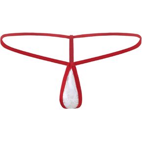 AGJGFM Women Sexy Lace G-String Seamless Mini Panties Low-Waist Thong Lingerie Underwear Red