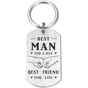 Alotozo Wedding Day Keychain - Bridal Shower Gifts for Bride Groom Groomsmen Bridesmaid Maid of Honor Father