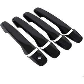 NewYall Black Exterior Door Handle Covers for Ford Edge Explorer 2011-2016 Outer Front Rear Left Driver and Right Passenger Side