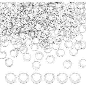 UNICRAFTALE 200pcs 10mm in Diameter 304 Stainless Steel Linking Ring O Pattern Round Ring Circle Frames Hanging Charm Connectors Link Ring for Bracelet Necklace Jewelry Making
