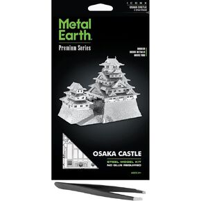 Metal Earth Premium Series Osaka Castle 3D Metal Model Kit Bundle with Tweezers Fascinations