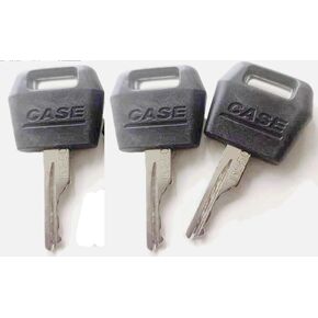 3Pcs Black Ignition Keys Replacement Key for Case IH Tractor Dozer Backhoe D250 for Case/International Harvester Excavator,Switches and Relays
