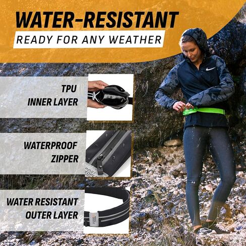 WATER-RESISTANT Running belt FOR MEN, Running fanny pack WOMEN, Running phone holder FITS MOST CELL PHONE, Running waist packs, REFLECTIVE Phone holder for running, Running bag, Money belt in Saudi Arabia