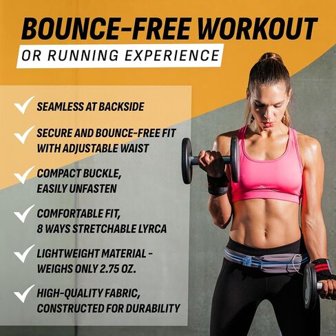 WATER-RESISTANT Running belt FOR MEN, Running fanny pack WOMEN, Running phone holder FITS MOST CELL PHONE, Running waist packs, REFLECTIVE Phone holder for running, Running bag, Money belt in Saudi Arabia