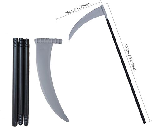 WKLOUYHE زي الهالوين غريم ريبر عباءة سوداء بغطاء للرأس مع قناع جمجمة منجل وقفازات هيكل عظمي للرجال والنساء in Kuwait