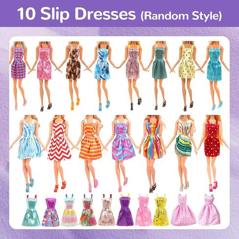 29 قطعة من ملابس الدمى، مجموعات إكسسوارات الدمى، بما في ذلك 1 بدلة عصرية، 14 فستان، 2 قطعة علوية، 2 بنطلون، 5 أحذية، 5 مجوهرات لدمية فتاة مقاس 11.5 بوصة in Saudi Arabia