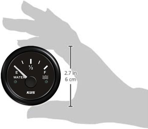 KUS CPWR-BB، 240-33 أوم، مقياس مستوى المياه الكهربائي، 12 فولت / 24 فولت، 2 بوصة (52 مم) مع إضاءة خلفية in Kuwait