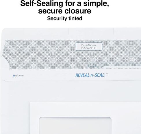 MyOfficeInnovations 1775861 Reveal-n-Seal Secur.Tint Dbl Wind #9 Env,WE,500/BX in Saudi Arabia