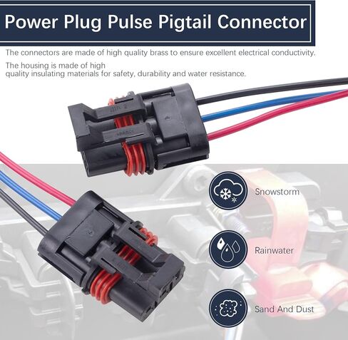 12Awg Pulse Plug Connector Pulse Bar Pigtail Connector Compatible with 2018 2019 2020 2021 Polaris Ranger XP 1000 RZR RS1 Pro General 1000 Pulse Plugs Bar Wire Harness (6 pcs) in Saudi Arabia