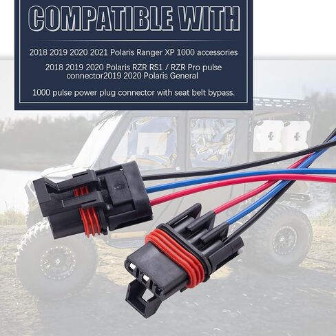 12Awg Pulse Plug Connector Pulse Bar Pigtail Connector Compatible with 2018 2019 2020 2021 Polaris Ranger XP 1000 RZR RS1 Pro General 1000 Pulse Plugs Bar Wire Harness (6 pcs) in Saudi Arabia