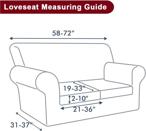 XMNTG Stretch Loveseat Sofa Slipcover 3 Pieces Christmas Theme Couch Cover Jingle Bell Printed Christmas Home Decor Removable Non Slip Washable Furniture Protector for Sitting Room Kids Dogs in Kuwait