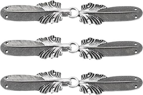 uxcell Cloak Clasp, Feather Vintage Cape Clasps Sew on Hooks and Eyes Sweater Shawl Cardigan Collar in Saudi Arabia